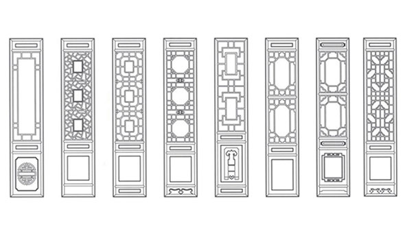 增城喜迎门中式花格CAD设计图样式大全